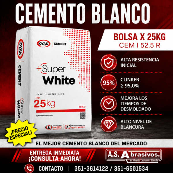 1 Cemento Blanco OYAK Super White