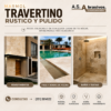 1 Mármol Travertino Rústico y Pulido
