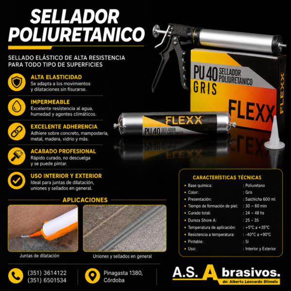 2 Sellador Poliuretanico PU40 FLEXX