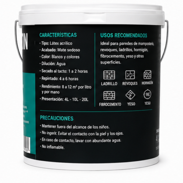 5 Pintura Látex San Agustín Plus Interior/Exterior